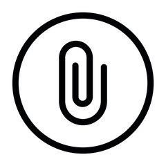 attached link file icon, attachment , document, office paper clip icon symbol - attach link sign button. color set. black, blue, white. vector icons.