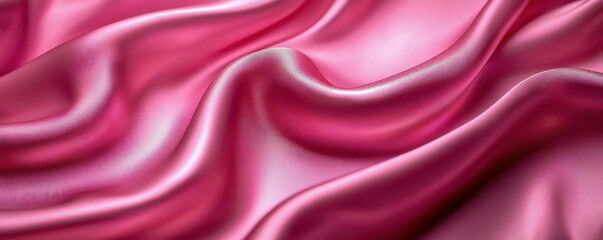 Obraz premium Abstract Three-Dimensional Pink Rose Velvet Fabric with Silky Satin Texture Perfect for Elegant Wedding Backgrounds and Creative Design Projects