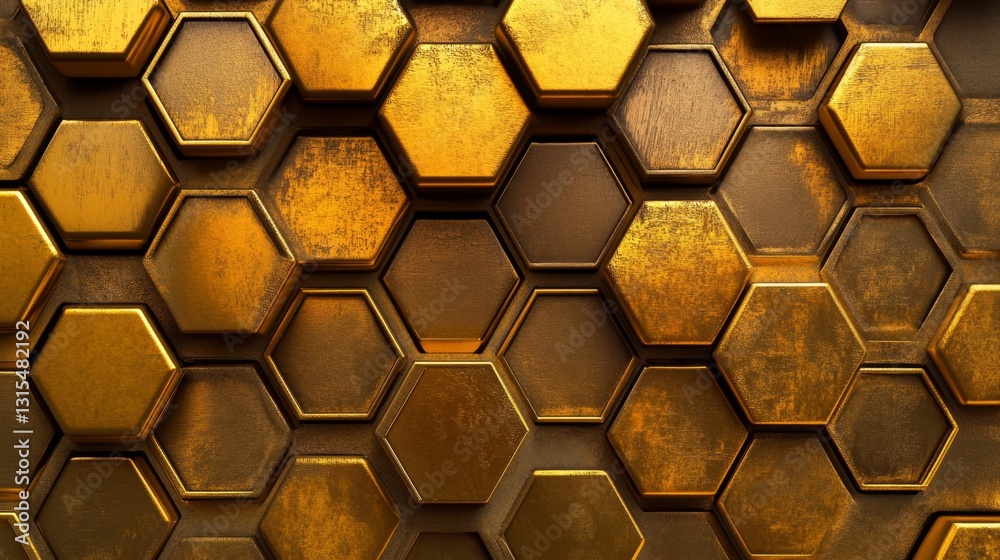 Poster create a honeycomb-inspired hexagonal pattern digital space gigapixel image abstract environment aer