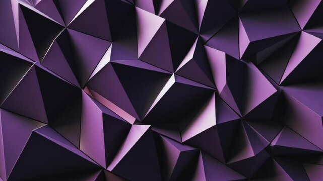 geometric 3d polygonal shapes in purple and black modern abstract background with futuristic low poly texture
