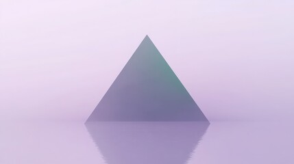 Fototapeta premium Gradient pyramid reflecting on smooth surface for modern minimalistic design