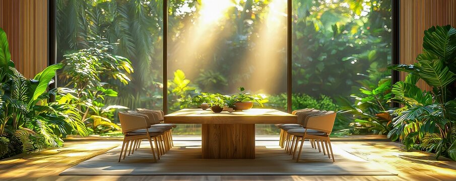 Stylish wood dining chair and table set for a contemporary home interior design enhancing any room with elegant furniture and inviting seating options