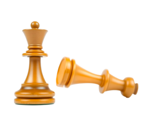 Chess pieces isolated on transparent background