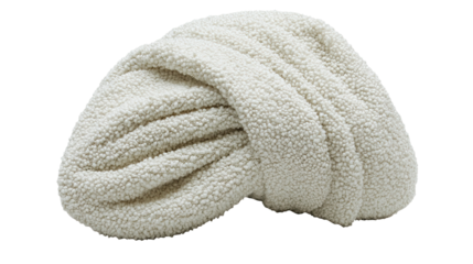 Fluffy cream towel turban head; spa; beauty