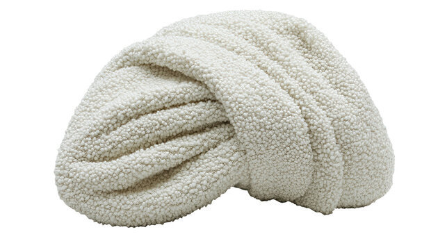 Fluffy cream towel turban head; spa; beauty