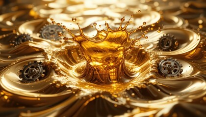 Golden Gears and Oil Splash: A Symphony of Mechanics and Luxury