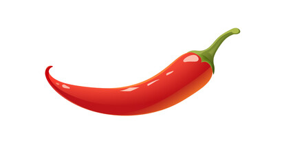 Vibrant Red Chili Pepper Illustration Spicy Food Graphic Design Element Hot Pepper Vegetable Culinary Ingredient Natural