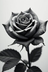 Intricate, velvety black and white rose petal; crinkled surface, stark contrast , velvety, botanical texture, element