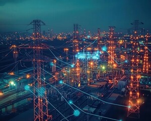 A city using a smart grid to monitor and reduce peak electricity demand, Smart Grid, Efficient and automated