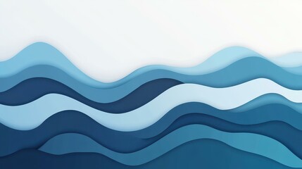 Fototapeta premium Embrace modern design with this blue abstract wave background, perfect for flyers and web pages.