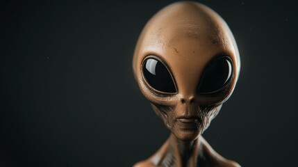 Discover a striking alien humanoid portrait that evokes the eerie essence of extraterrestrial life and potential invasion.