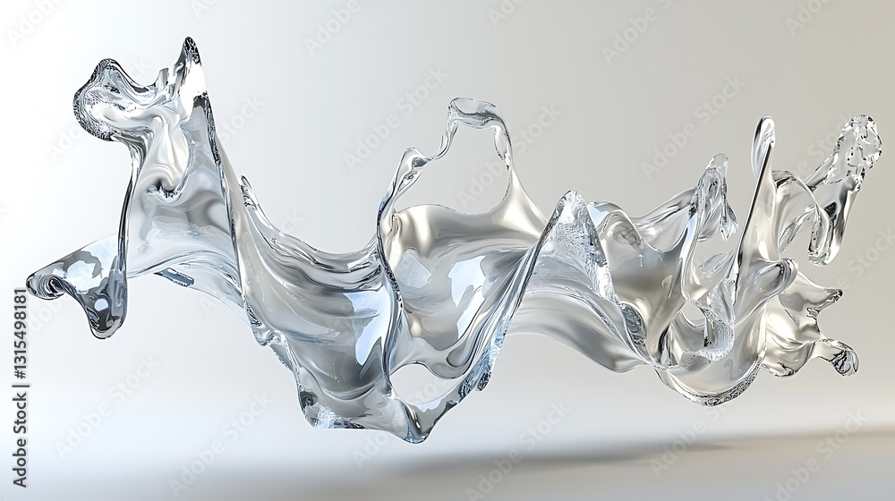 Poster translucent liquid splash abstract design