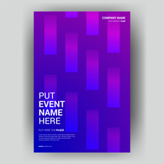 Purple gradient event poster design, digital template