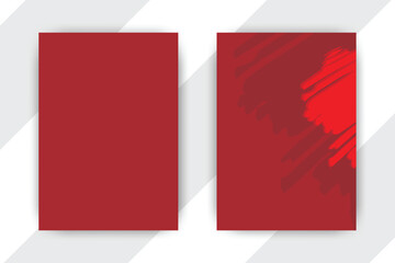 Red abstract brochure design, white background