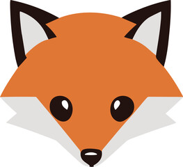 Fox head logo symbol illustration cartoon design character 