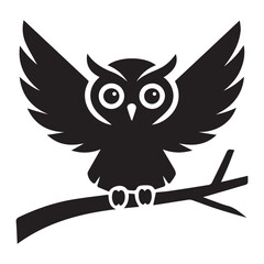 owl on white background