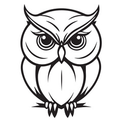 owl vector illustration on white background