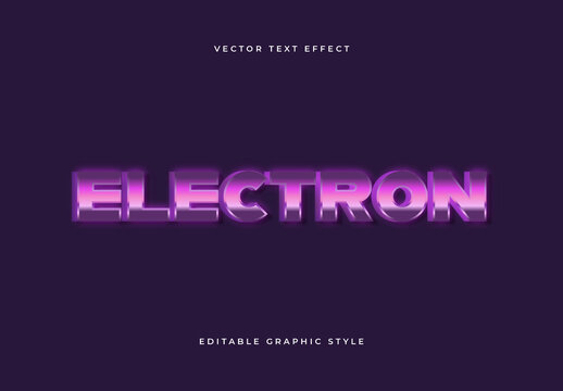 Fuchsia Purple Futuristic Gradient Typography Text Effect