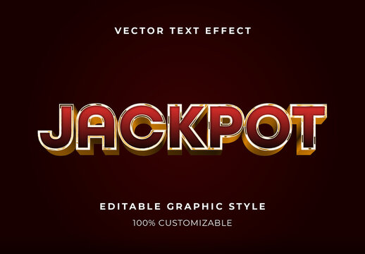 Red and Gold 3D Shiny Casino Text Effect