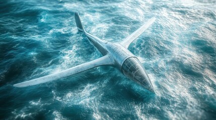 Obraz premium Engineers designing offshore wind turbines to capture powerful ocean winds, Renewable Energy, Ecofriendly and efficient