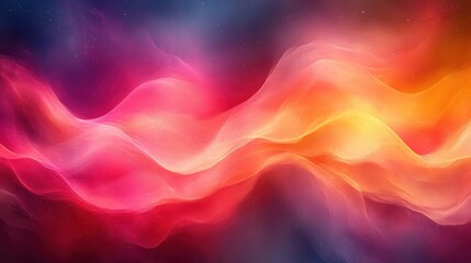 Obraz premium Abstract colorful waves of light blending in a cosmic background