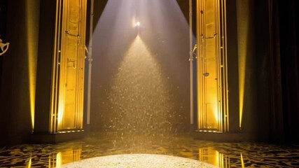 golden door with bright light and magical entrance concept fantasy gateway to unknown worlds with glowing illumination   - Powered by Adobe