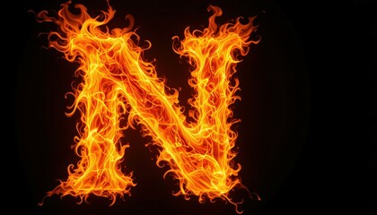 Fiery Letter N: A Blazing Alphabet