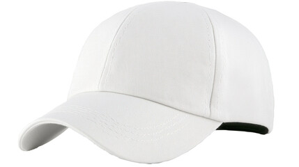 White Baseball Cap Mockup, Isolated, Blank, Customizable, Apparel Design