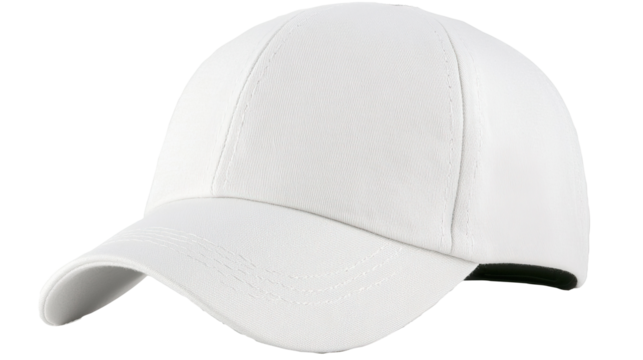 White Baseball Cap Mockup, Isolated, Blank, Customizable, Apparel Design