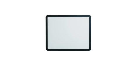 blank screen , mockup tablet pc isolated on white background , transparent png 