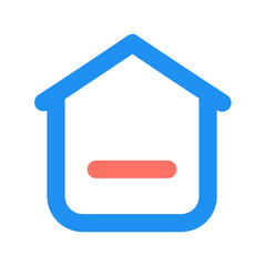A Simple House Icon Signifying The Absence Of A Home, Representing Homelessness Or Displacement With A Minimalist Design And Muted Color Palette