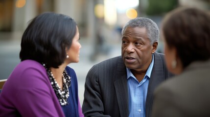 Engaging Conversation Between Professionals in Urban Setting