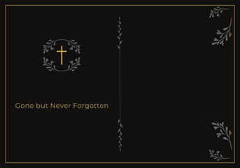 Gone but never forgotten: Digital Funeral Invitation Illustration with Space for Personal Text