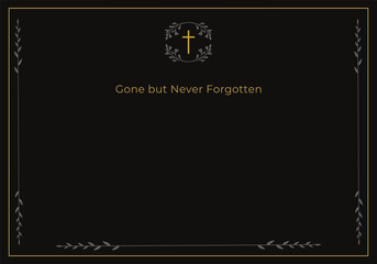 Memorial Service Announcement Illustration with Empty Space for Text