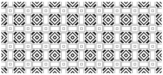 Transparent Black and White Art Deco Style Abstract Geometric Pattern Wallpaper