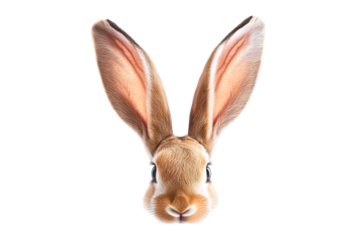 Easter bunny rabbit ears isolated on transparent background