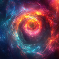 Cosmic dance of colorful nebulas deep space digital art vibrant universe abstract view stellar concepts