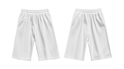 White shorts mockup, studio shot, apparel design