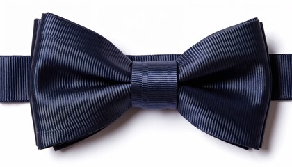  Classic navy blue satin bow tie, perfect for prom night and formal graduation ball attire