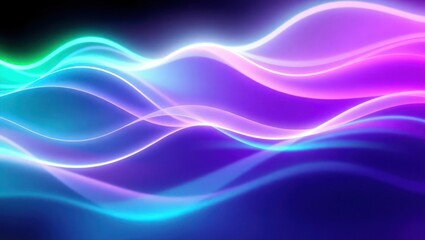 Abstract glowing wavy lines in vibrant colors