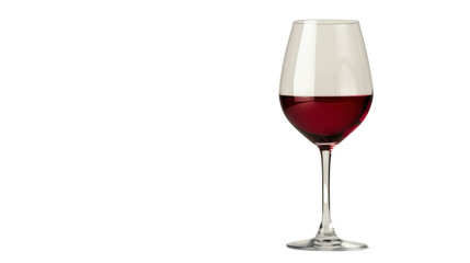 Glass of red wine on transparent background, perfect for compositions