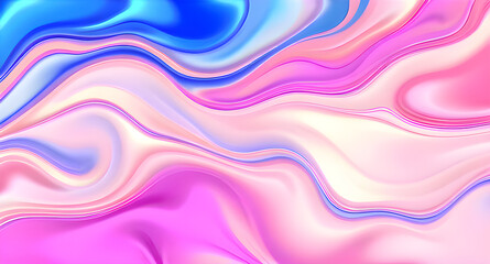 Fototapeta premium Colorful Abstract Wave Pattern with Smooth Fluid Motion and Soft Flowing Lines