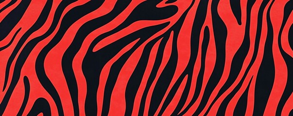 Stylish zebra print, trendy red animal pattern for wrapping paper