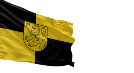 Baden* Flag Waving isolated on transparent , Baden* national flag Cutout PNG 