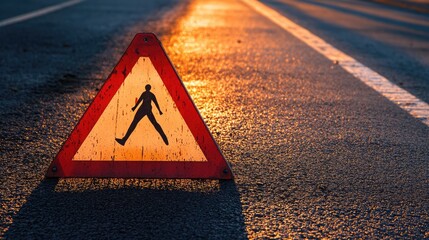 A running track with a sign indicating injury prevention tips.