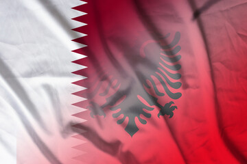 Qatar and Albania national flag transborder relations ALB QAT