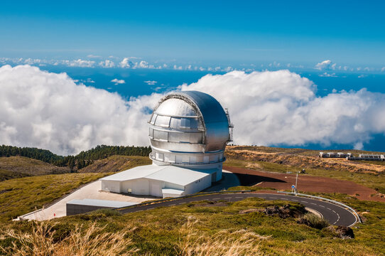 Sternwarte Gran Telescopio Canarias (GTC) auf  La Palma Kanaren &uuml;ber den Wolken