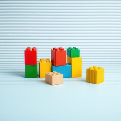 Obraz premium Geometric Blocks on Dynamic Line Design