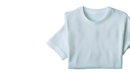 Folded white t-shirt, studio shot, blank, mockup
