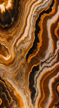 Vertical looping tigers eye gemstone rock texture background wallpaper 4K